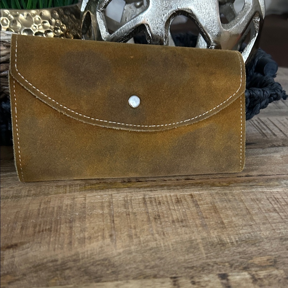 Brown Suede Wallet